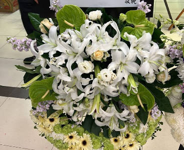 西式帛事花圈#A7|白事花牌|帛事花籃・帛事花牌 即日送達|香港帛事花店