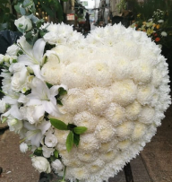 心形花牌#H16｜白事花牌｜帛事花籃・帛事花牌 即日送達｜香港帛事花店