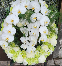 西式帛事花圈#A2｜白事花牌｜帛事花籃・帛事花牌 即日送達｜香港帛事花店