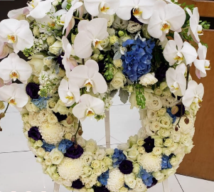 西式帛事花圈#A3｜白事花牌｜帛事花籃・帛事花牌 即日送達｜香港帛事花店