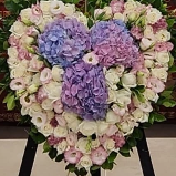 心形花牌#H8｜白事花牌｜帛事花籃・帛事花牌 即日送達｜香港帛事花店
