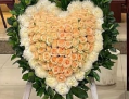 心形花牌#H20｜白事花牌｜帛事花籃・帛事花牌 即日送達｜香港帛事花店