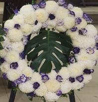 西式帛事花圈#A6｜白事花牌｜帛事花籃・帛事花牌 即日送達｜香港帛事花店
