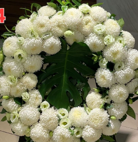 西式帛事花圈#A13｜白事花牌｜帛事花籃・帛事花牌 即日送達｜香港帛事花店
