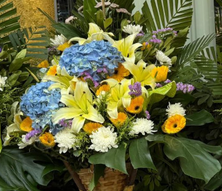帛事花籃#B3｜ 帛事花籃 ｜帛事花牌・帛事花圈・帛事花店 即日送達｜香港帛事花店