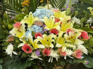 帛事花籃#B3｜ 帛事花籃 ｜帛事花牌・帛事花圈・帛事花店 即日送達｜香港帛事花店