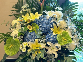 帛事花籃#B5｜ 帛事花籃 ｜帛事花牌・帛事花圈・帛事花店 即日送達｜香港帛事花店