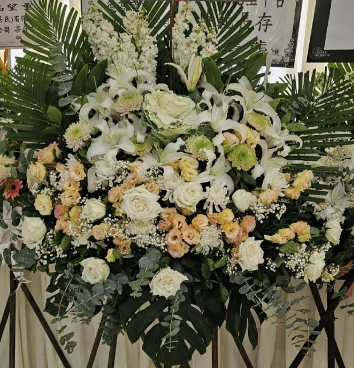 帛事花籃#B15｜ 帛事花籃 ｜帛事花牌・帛事花圈・帛事花店 即日送達｜香港帛事花店