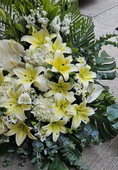 帛事花籃#B19｜ 帛事花籃 ｜帛事花牌・帛事花圈・帛事花店 即日送達｜香港帛事花店